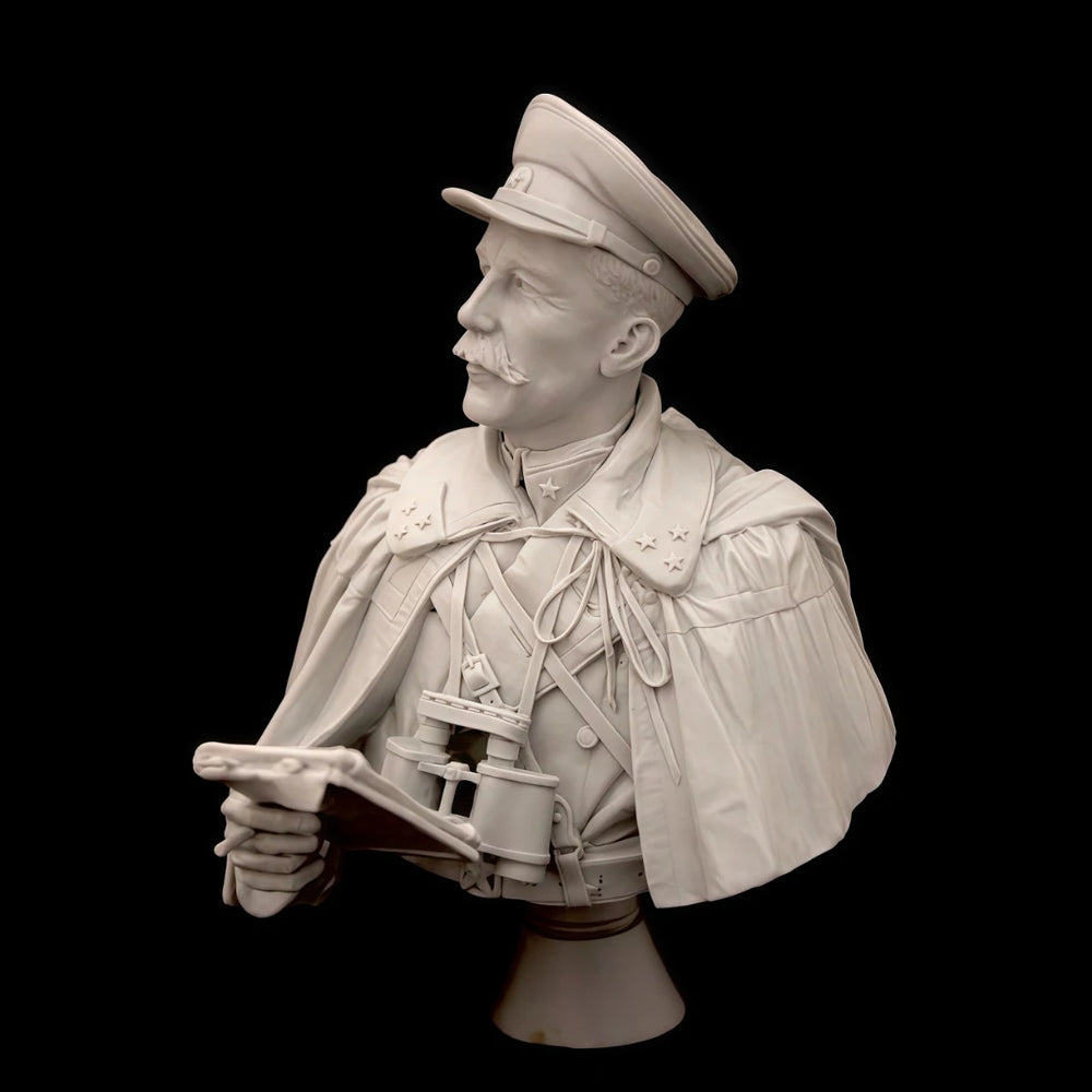 1/10 Napoleonic Officer in Bicorne and Cape, Resin Model Bust Kit, Unassembled and Unpainted