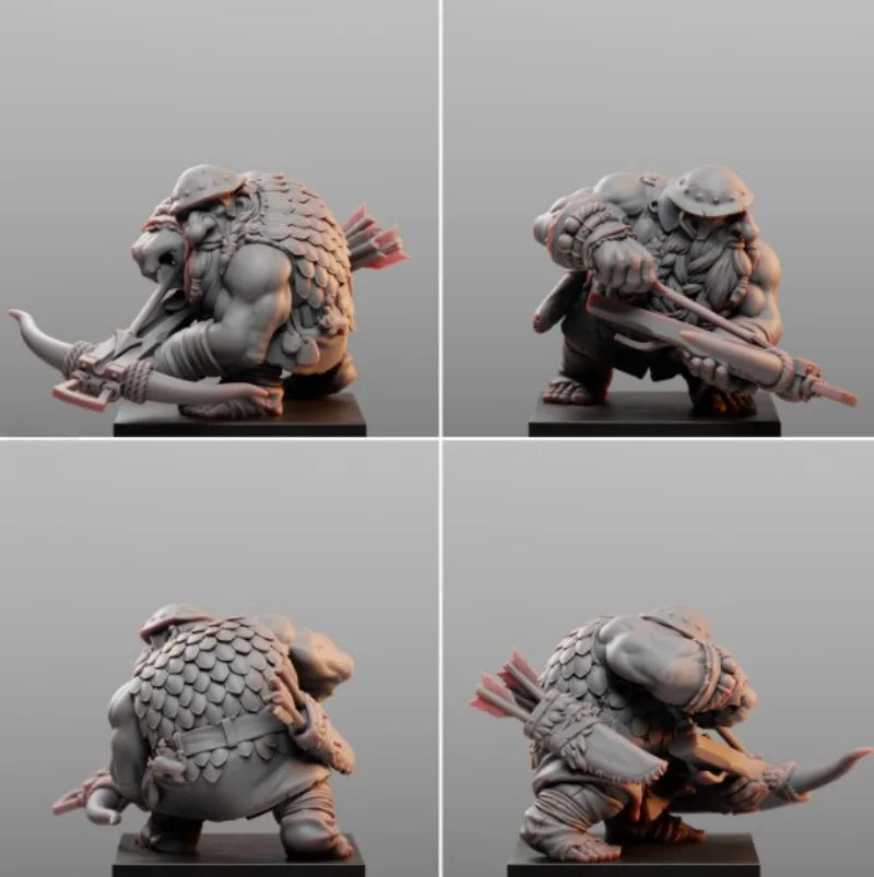 60mm Medieval Fantasy Dwarf Archer, Resin Model Figure Kit, Unassembled and Unpainted
