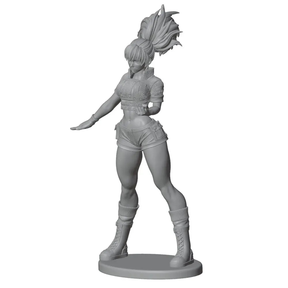 75mm Modern Anime Tactical Operator with Spiky Hair, Resin Model Figure Kit, Unassembled and Unpainted