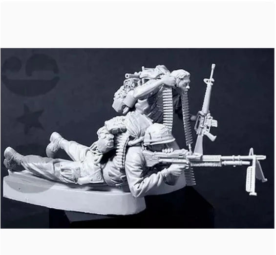 1/35 Vietnam War American Jungle Combat, 2 Figures, Resin Model Figure Kit, Unassembled and Unpainted