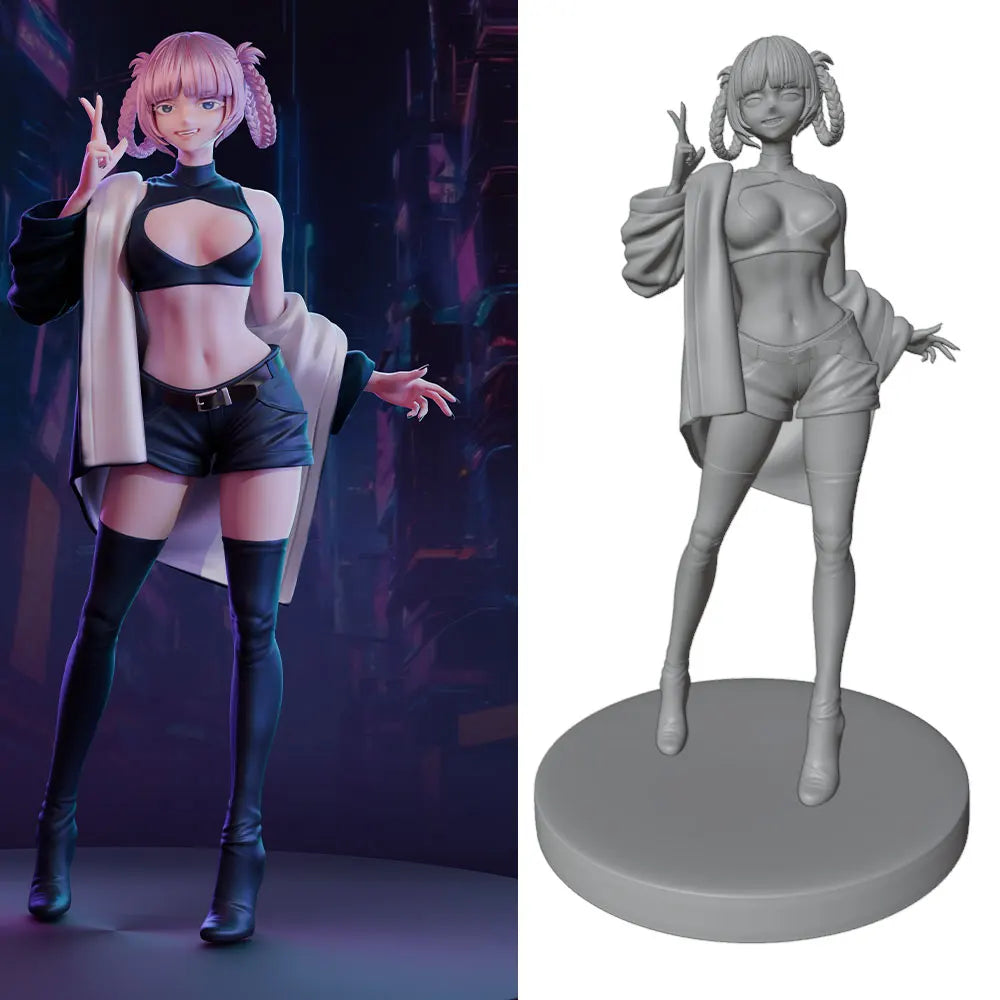 1/24 Vintage Pin-up Giving Thumbs Up, Resin Model Figure Kit, Unassembled and Unpainted