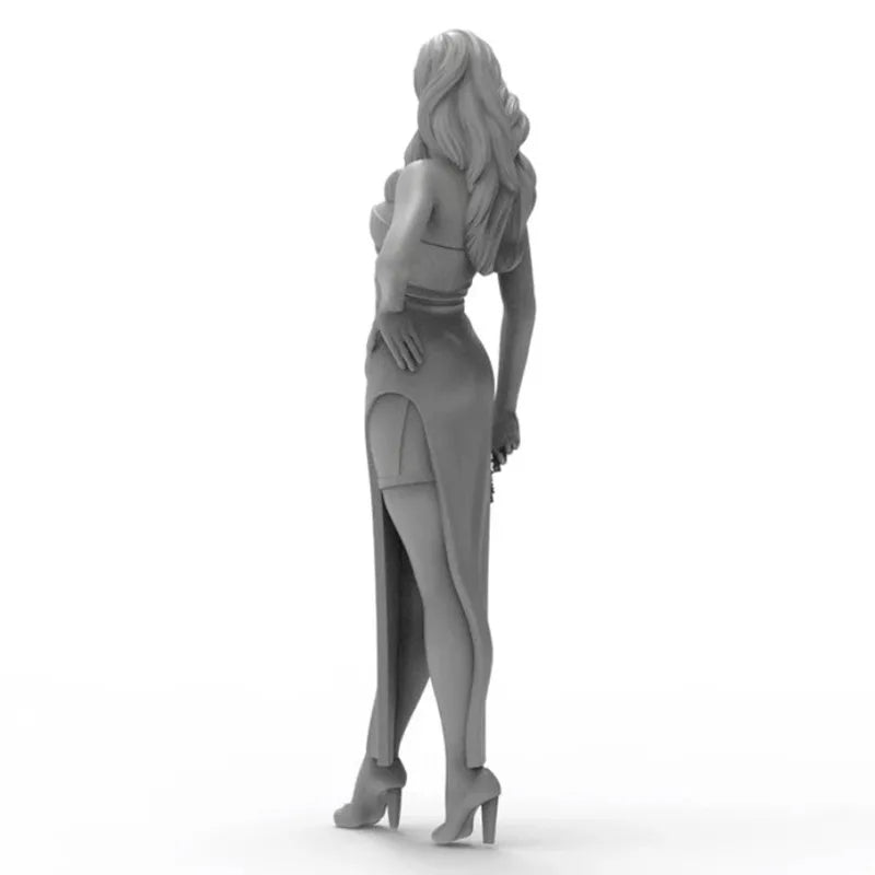 1/24 Modern Female Character, Resin Model Figure Kit, Unassembled and Unpainted