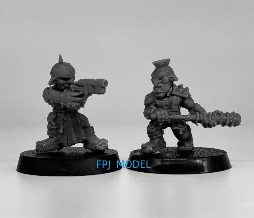 28mm Goblin Warriors, 24 Figures, Resin Model Figure Kit, Fantasy Theme, Unassembled and Unpainted