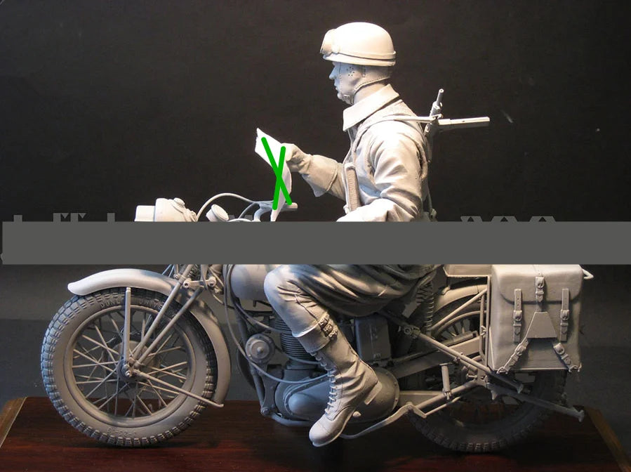 1/9 WWI Dispatch Rider, Resin Model Figure Kit, Unassembled and Unpainted
