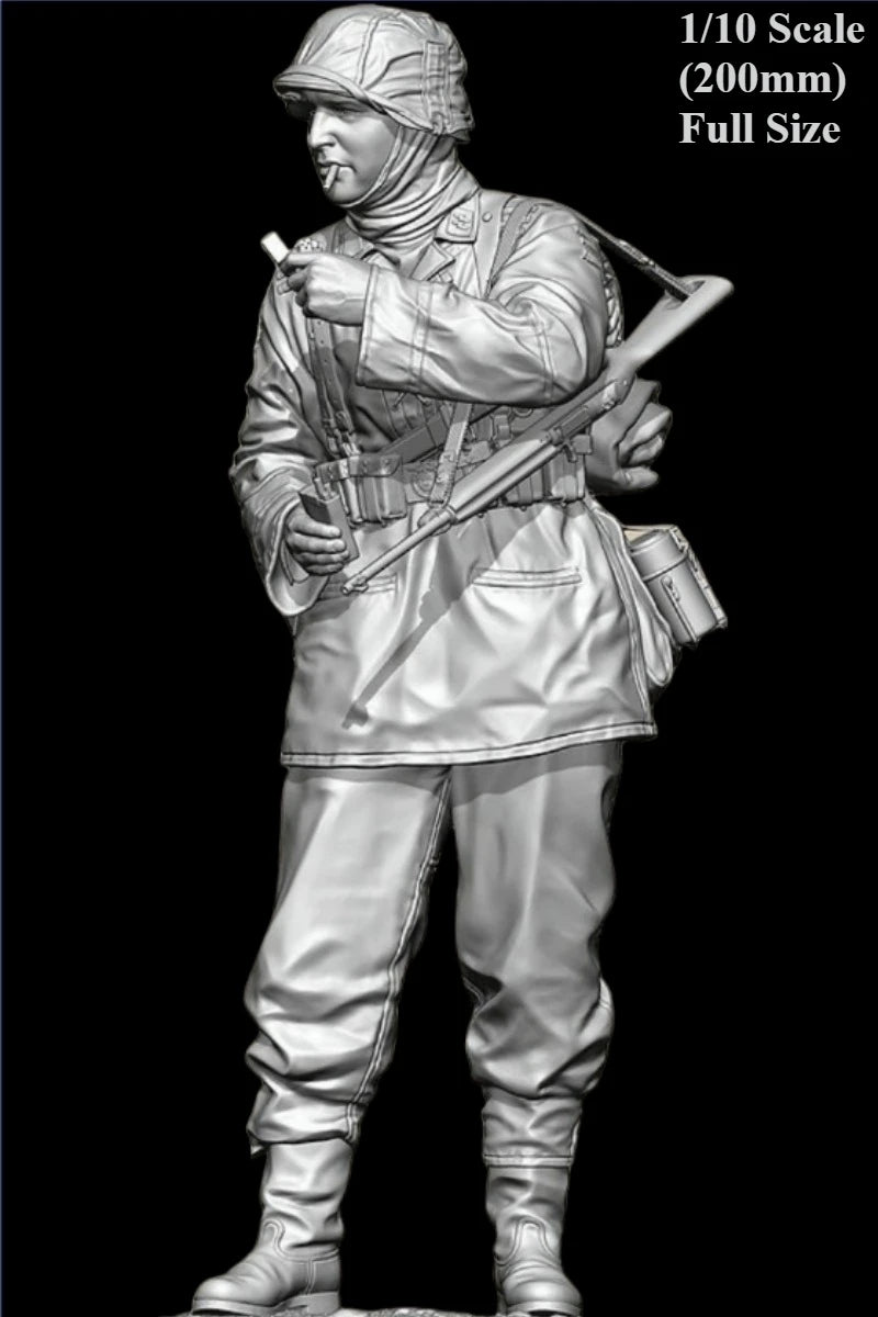 1/10 WWII German Wehrmacht Rifleman, Resin Model Figure Kit, Unassembled and Unpainted