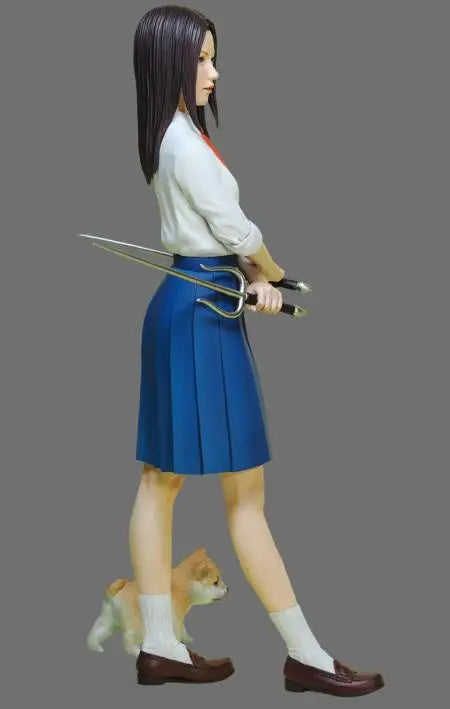 1/8 Schoolgirl with Katana, Resin Model Figure Kit, Anime Theme, Unassembled and Unpainted