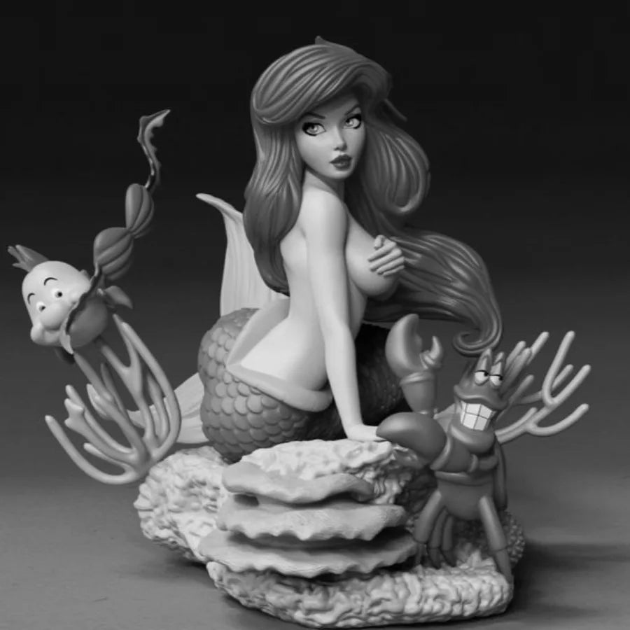 1/24 Undersea Mermaid Girl, Resin Model Diorama Kit, Anime Theme, Unassembled and Unpainted