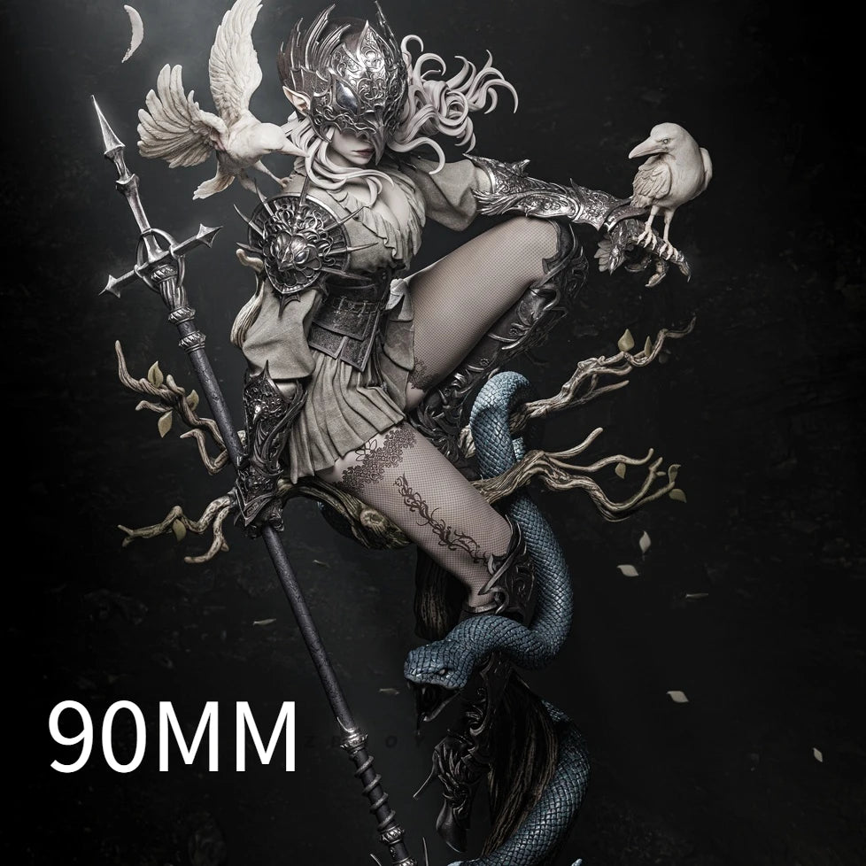 90mm Dark Fantasy Queen, Resin Model Figure Kit, Fantasy Theme, Unassembled and Unpainted
