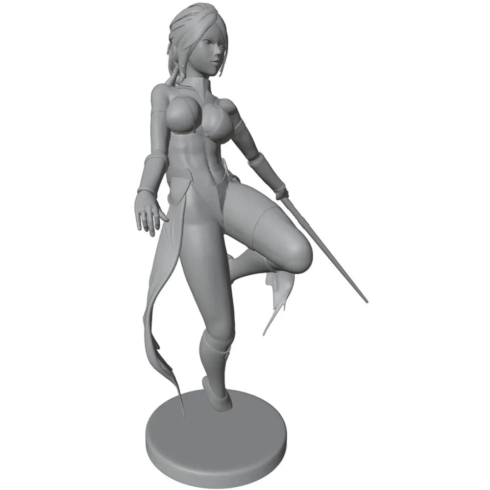 1/24 Female Warrior with Sword, Resin Model Figure Kit, Unassembled and Unpainted