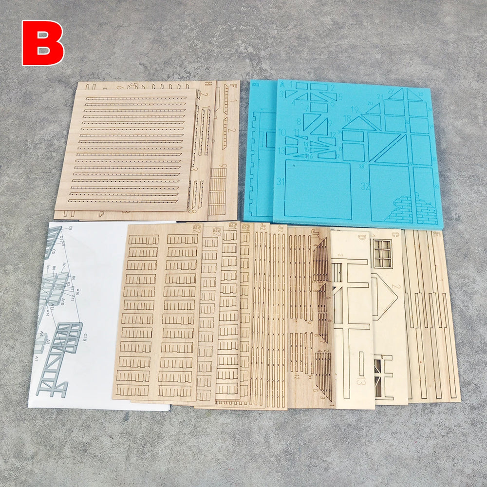 1/35 European Rural Buildings, Resin Model Diorama Kit, Historical Theme, Unassembled and Unpainted