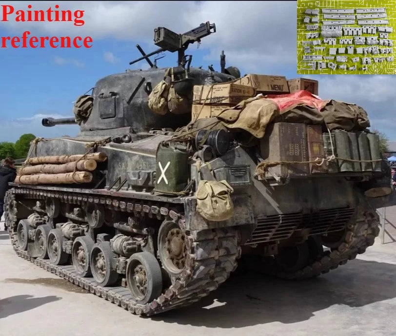 1/35 WWII American Sherman Tank, Resin Model Vehicle Kit, Unassembled and Unpainted