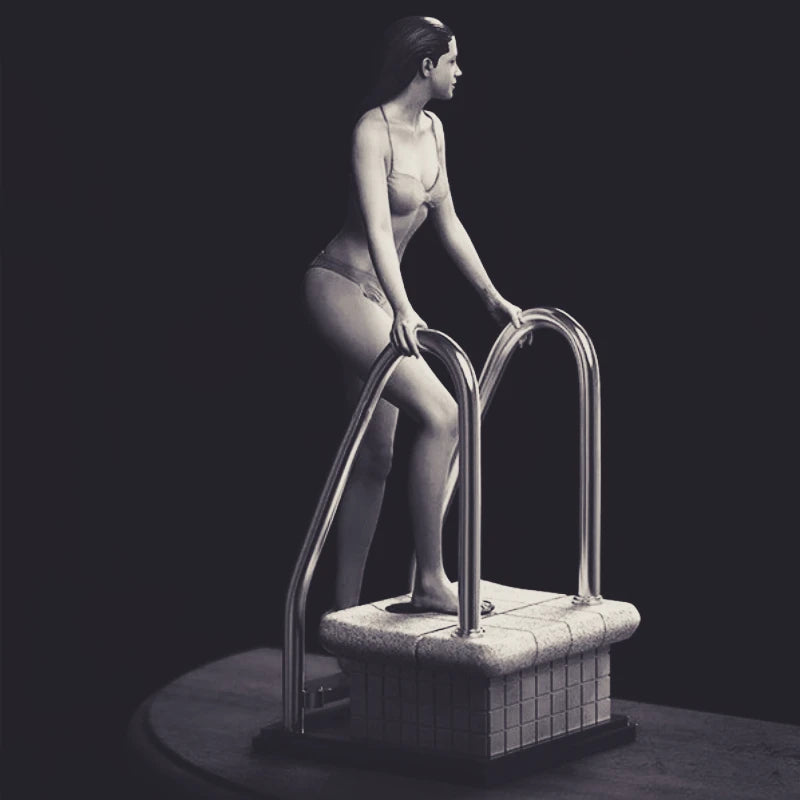 1/24 Poolside Bikini Female, Resin Model Figure Kit, Unassembled and Unpainted