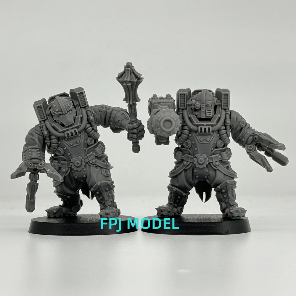 Heavy Support Soldiers, 10 Figures, Resin Model Figure Kit, Sci-Fi Theme, Unassembled and Unpainted
