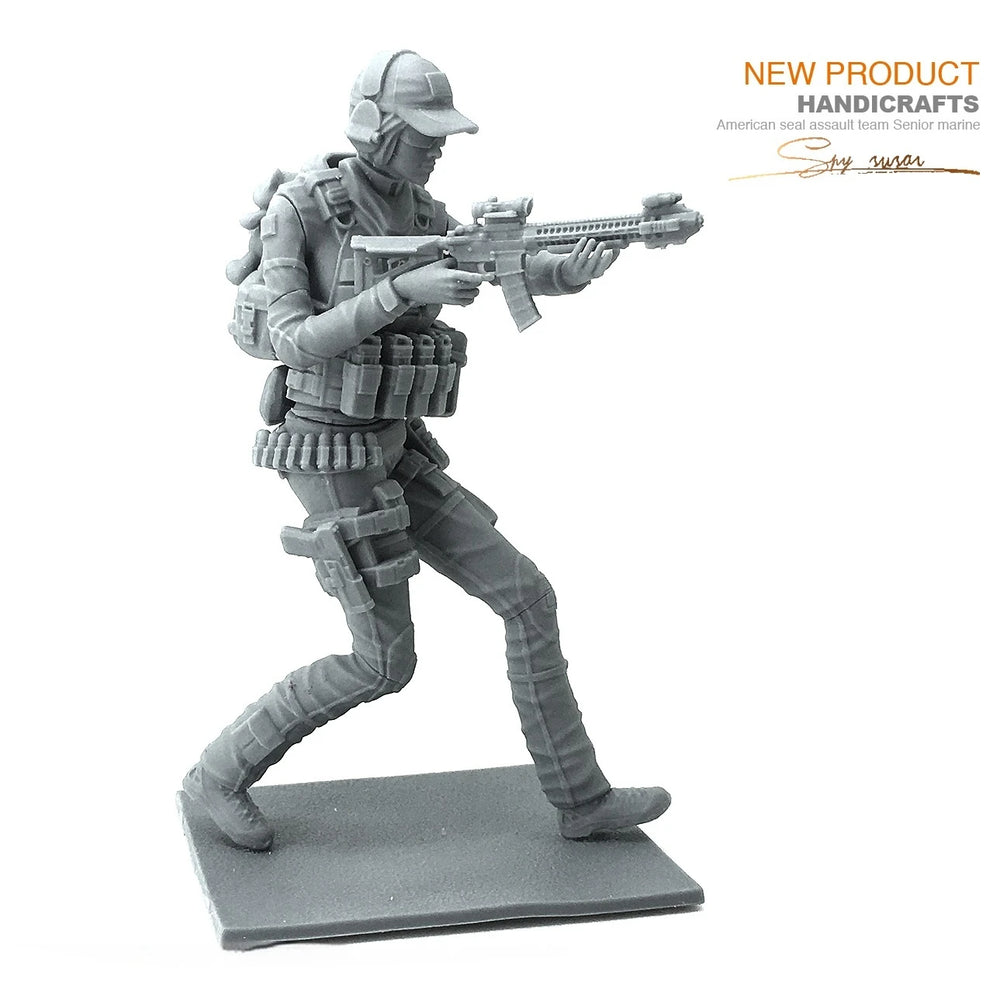 75mm Modern Navy SEAL Team, 2 Figures, Resin Model Figure Kit, Unassembled and Unpainted