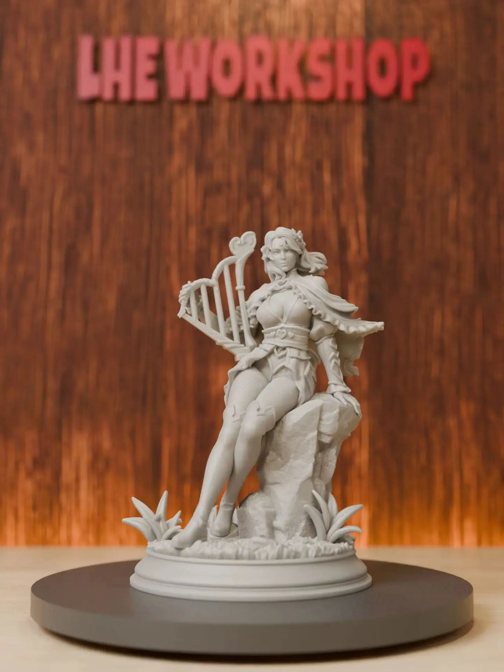 75mm Bard of Hearts, Resin Model Figure Kit, Fantasy Theme, Unassembled and Unpainted