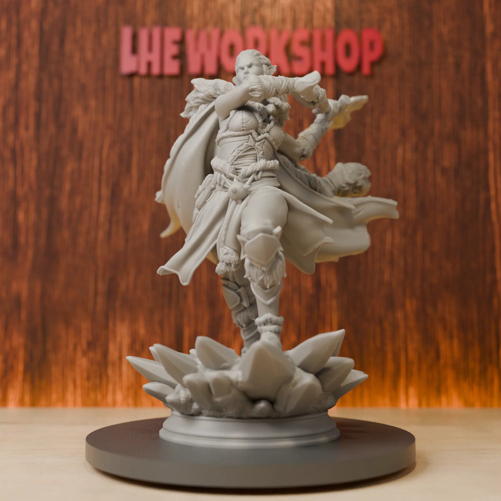75mm Female Goliath Barbarian, Resin Model Figure Kit, Fantasy Theme, Unassembled and Unpainted