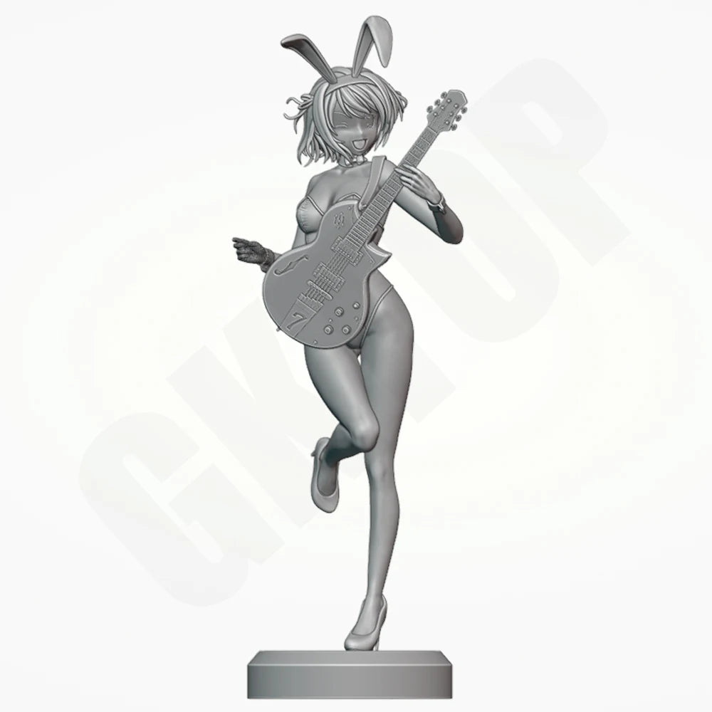1/24 Bunny-Ear Musician, Resin Model Figure Kit, Anime Theme, Unassembled and Unpainted
