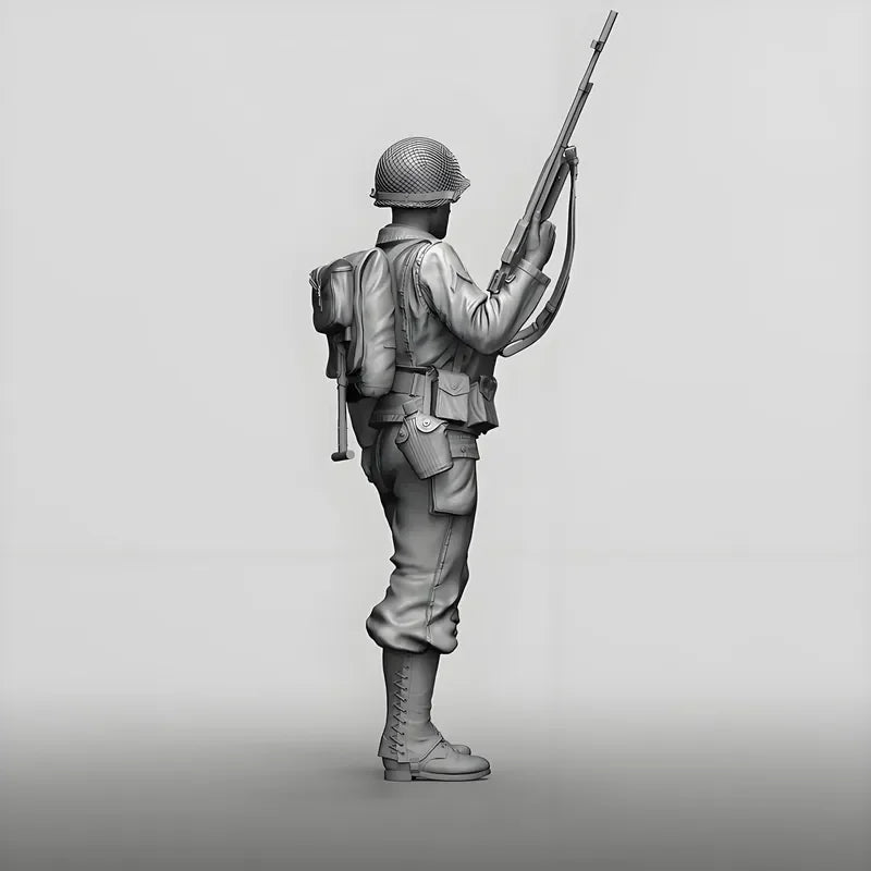 1/16 WWII Gunner Soldier, Resin Model Figure Kit, Unassembled and Unpainted