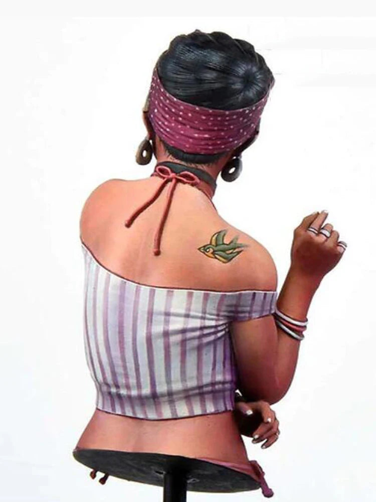 1/12 Modern Steampunk Female Aviator, Resin Model Bust Kit, Unassembled and Unpainted