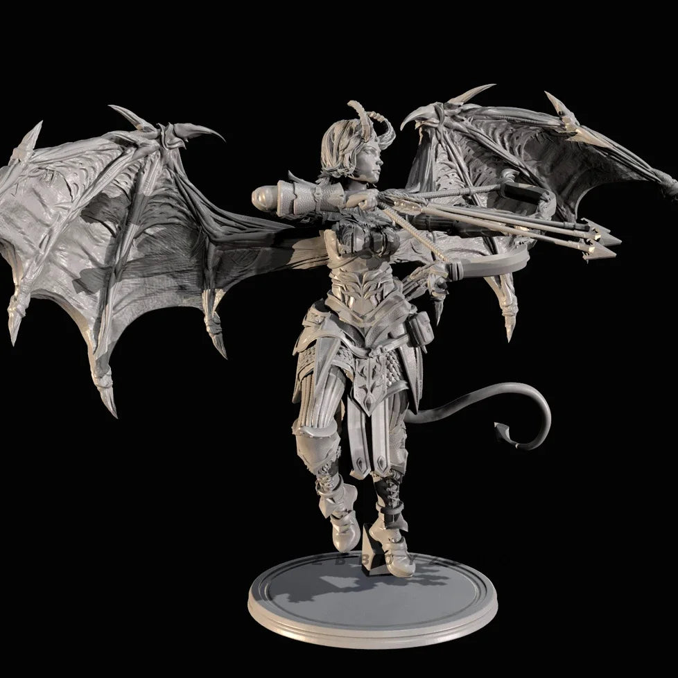 75mm Demonic Humanoid, 3 Figures, Resin Model Figure Kit, Fantasy Theme, Unassembled and Unpainted