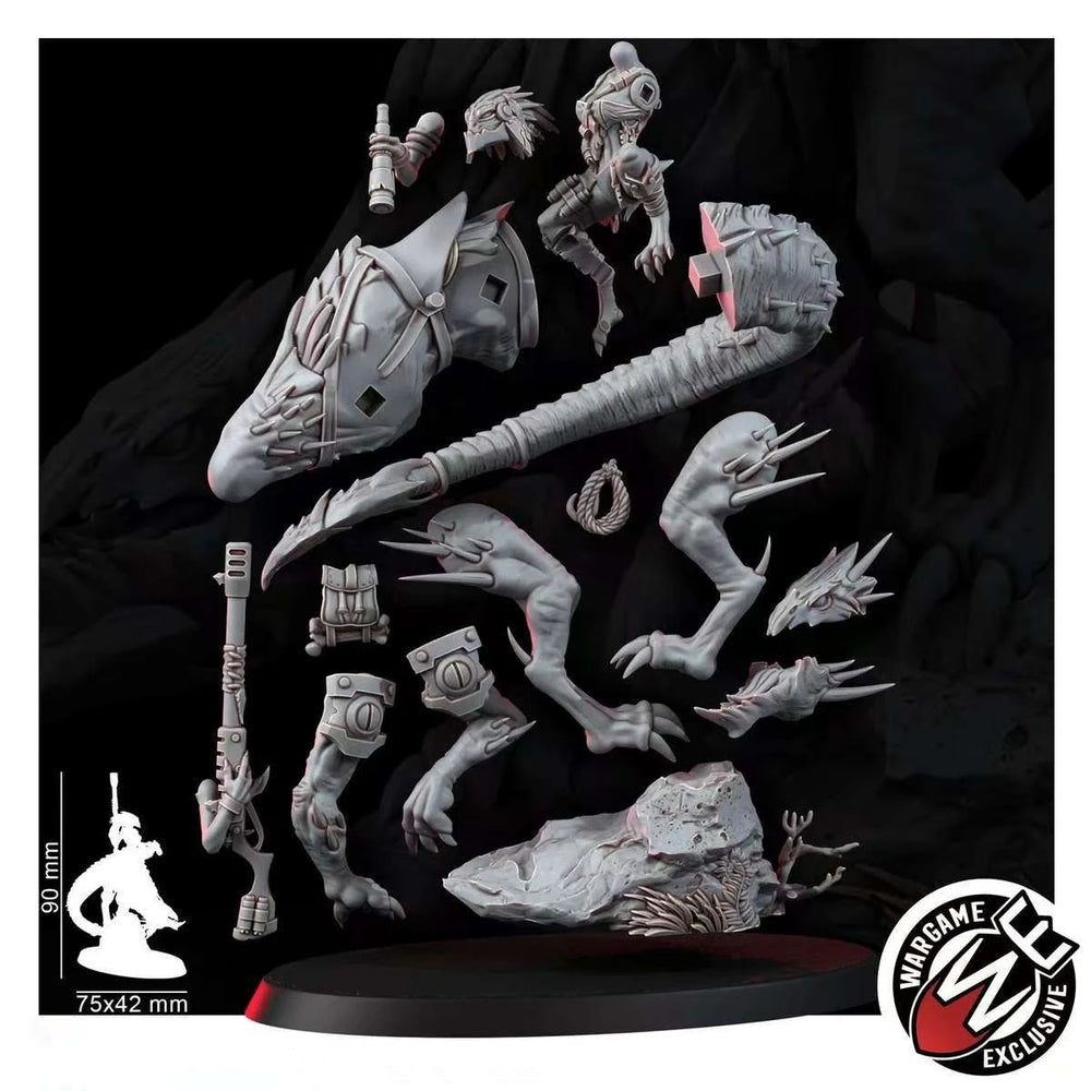 140mm Dragon Rider on Wyvern, Resin Model Figure Kit, Fantasy Theme, Unassembled and Unpainted