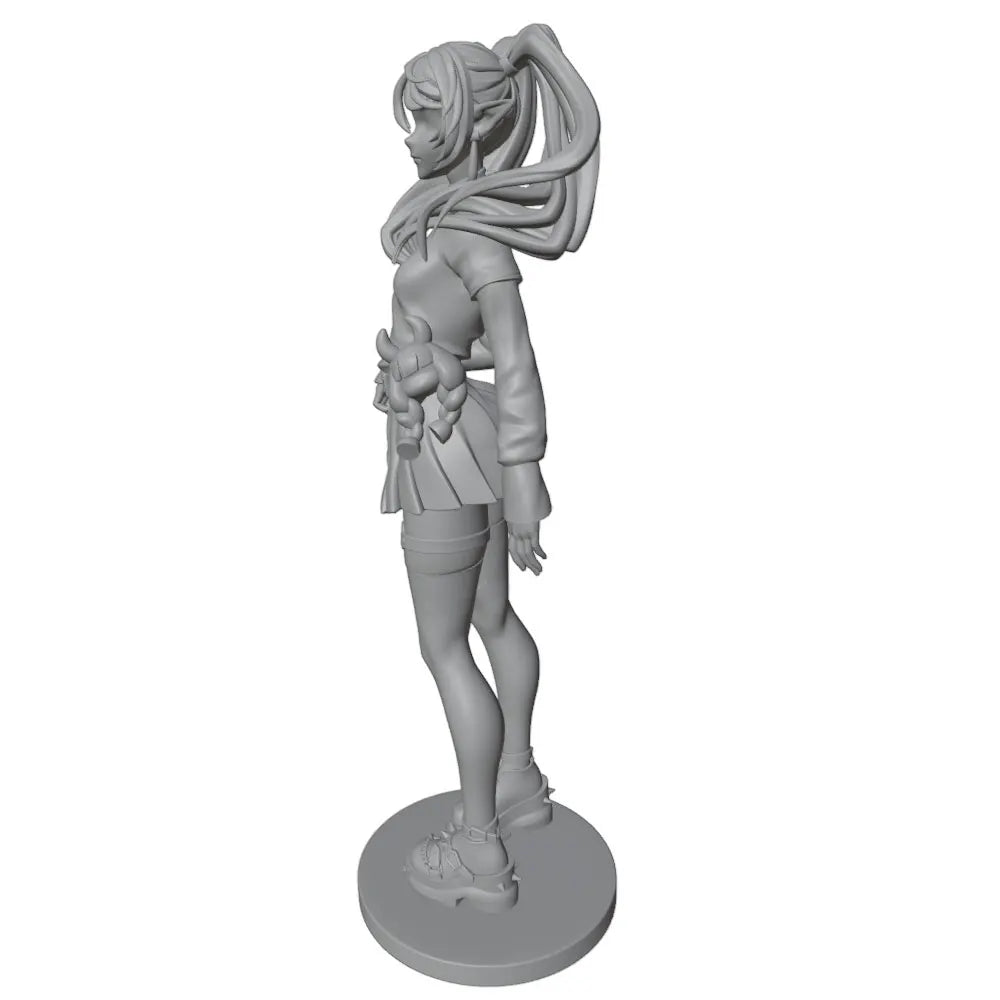 1/24 Anime Warrior with Braided Hair and Arm Wraps, Resin Model Figure Kit, Unassembled and Unpainted