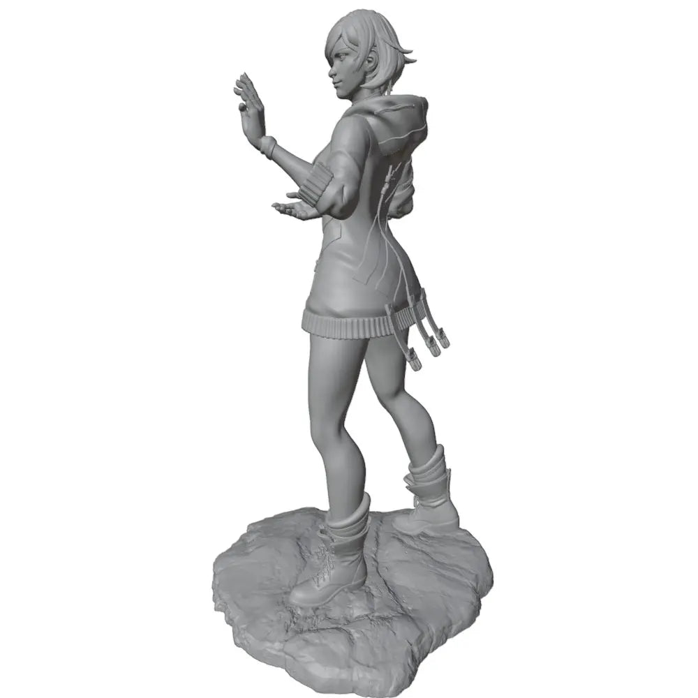 Cyberpunk Female Warrior — 75mm Resin Figure
