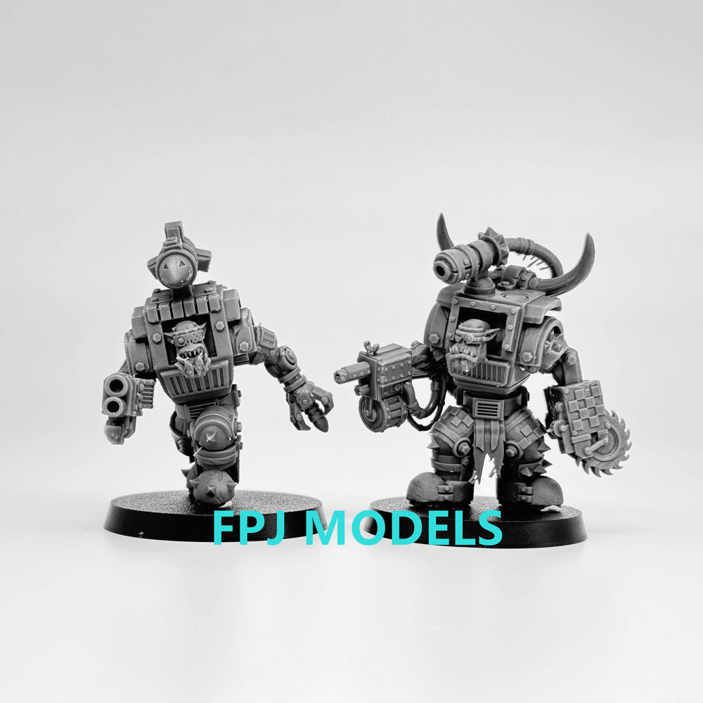 Grimdark Steelbrutes, 14 Figures, Resin Model Figure Kit, Sci-Fi Theme, Unassembled and Unpainted