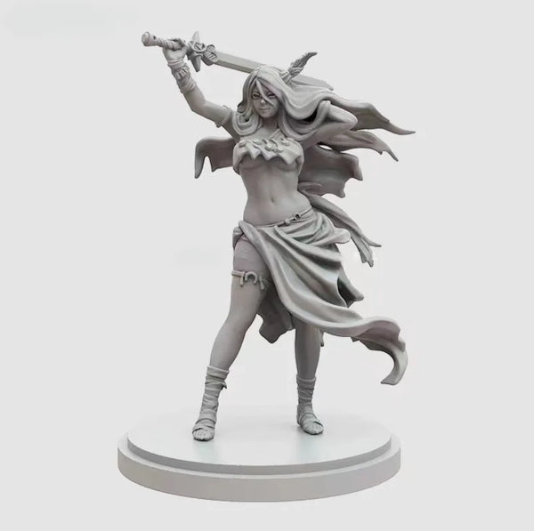 Undead Female Warriors with Ornate Demon Armor, 9 Figures, Resin Model Figure Kit, Fantasy Theme, Unassembled and Unpainted