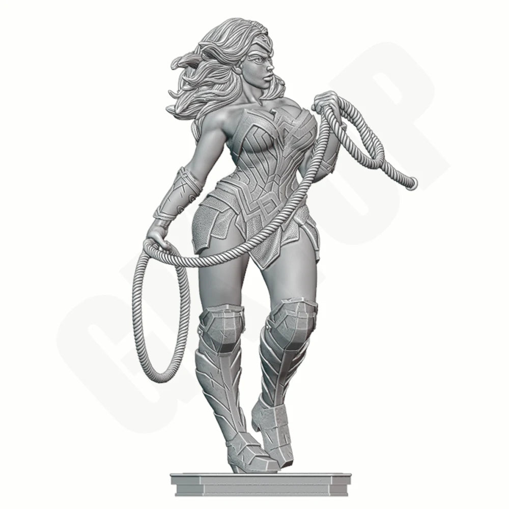 1/24 Demon Warrior with Horns and Whips, Resin Model Figure Kit, Fantasy Theme, Unassembled and Unpainted