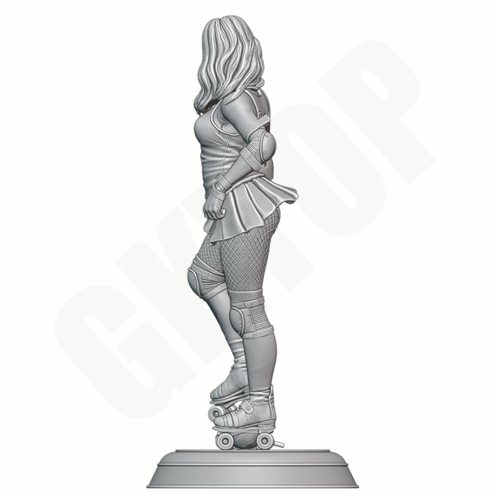 1/24 Roller Derby Skater, Resin Model Figure Kit, Unassembled and Unpainted