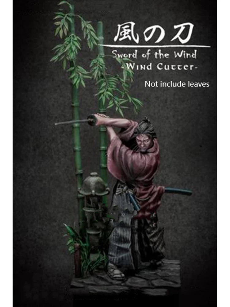 1/24 Samurai Warrior with Katana, Resin Model Figure Kit, Fantasy Theme, Unassembled and Unpainted