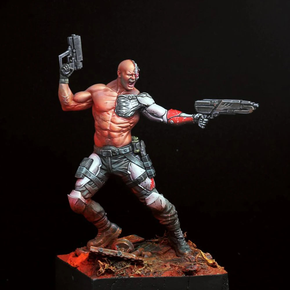 1/24 Satan Warrior Demon, Resin Model Figure Kit, Sci-Fi Theme, Unassembled and Unpainted