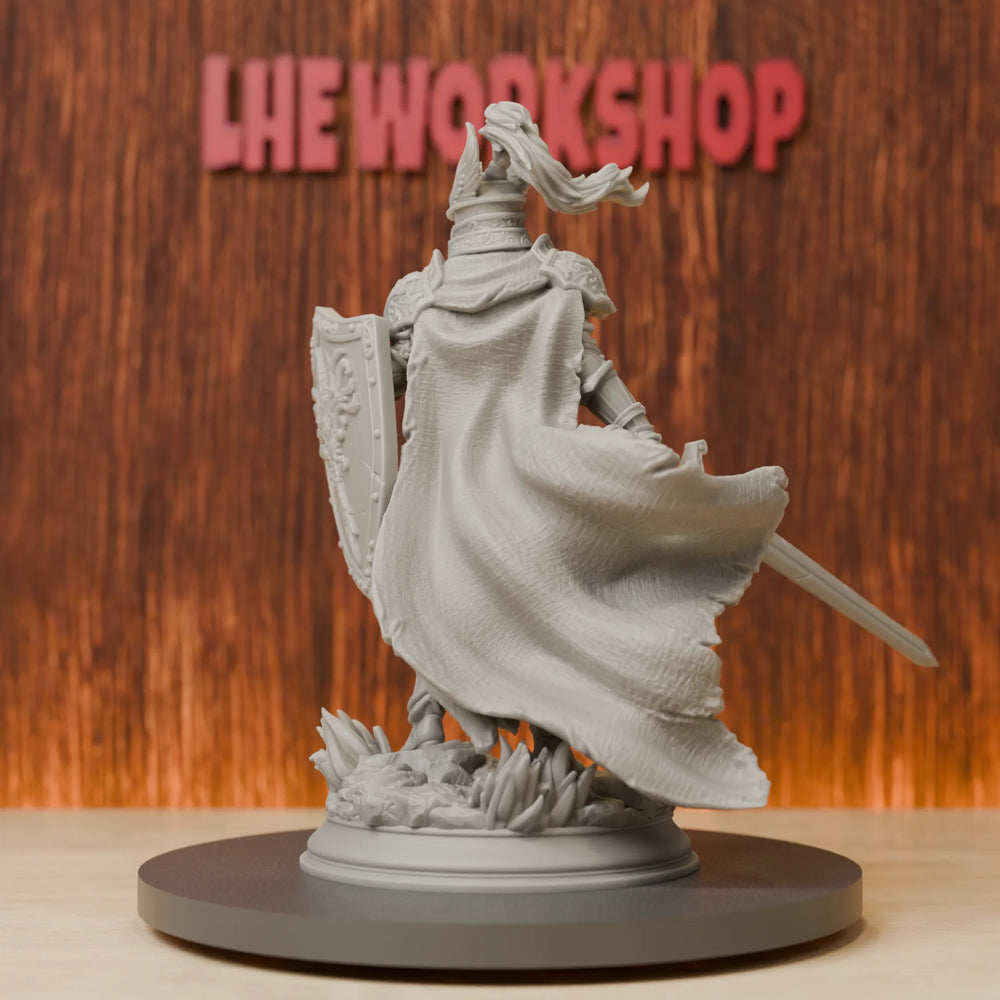 75mm Medieval Female Paladin, Resin Model Figure Kit, Unassembled and Unpainted