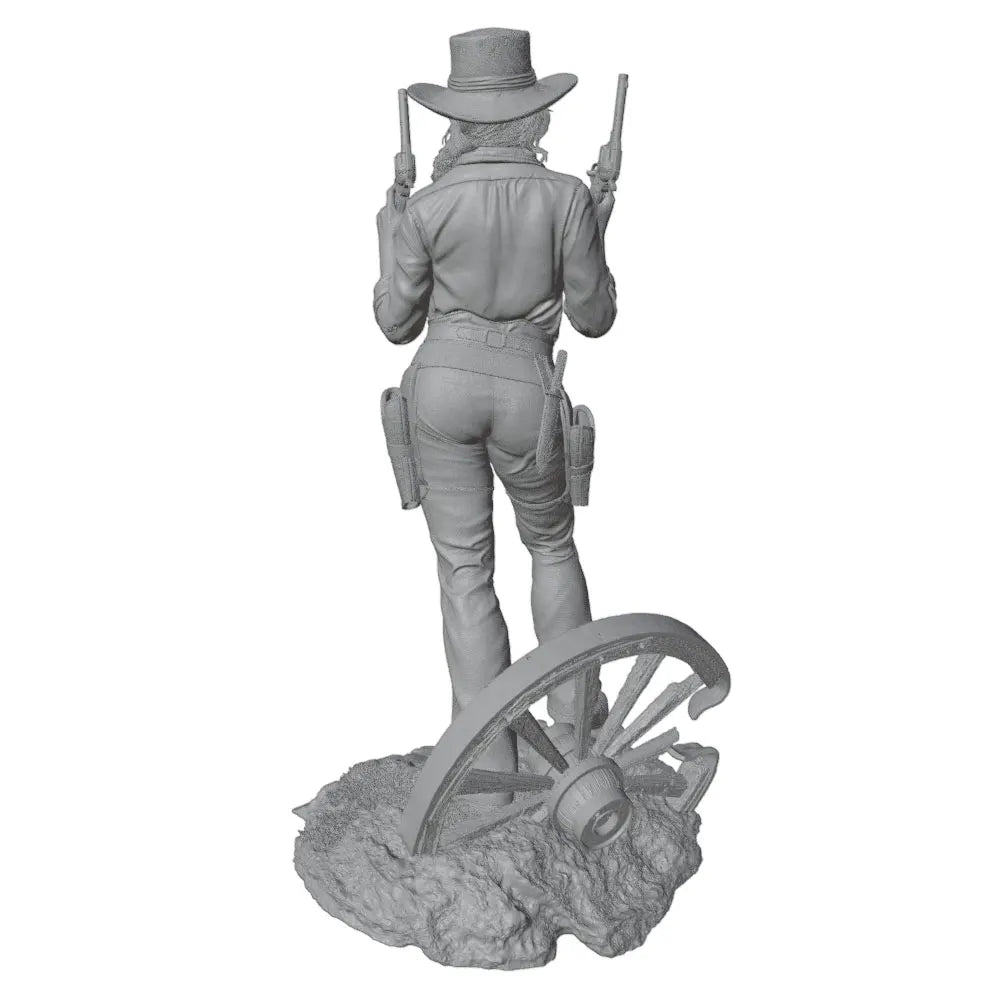 1/24 Western Gunslinger with Dual Revolvers, Resin Model Figure Kit, Unassembled and Unpainted