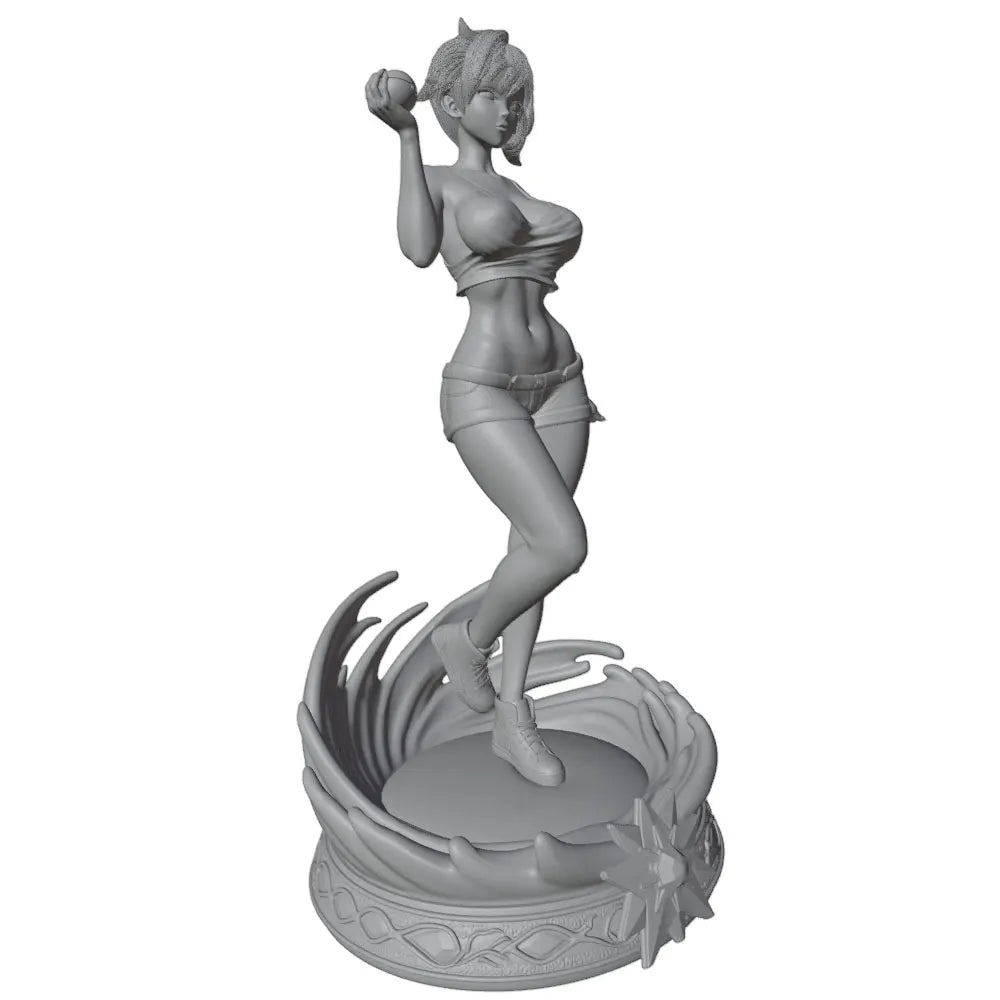 1/24 Pin-up with Sphere, Resin Model Figure Kit, Unassembled and Unpainted