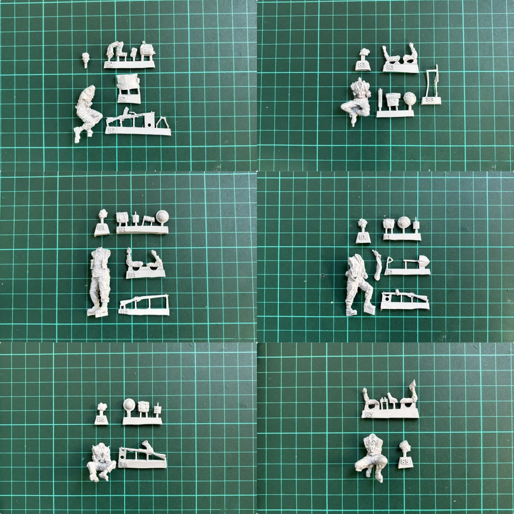 1/35 WWII British Infantry Normandy 1944, 6 Figures, Resin Model Figure Kit, Unassembled and Unpainted
