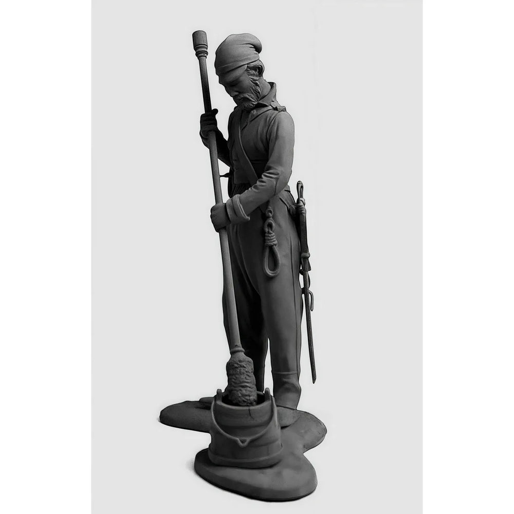 54mm Napoleonic Don Cossack Horse Artillery Gunner, Resin Model Figure Kit, Unassembled and Unpainted