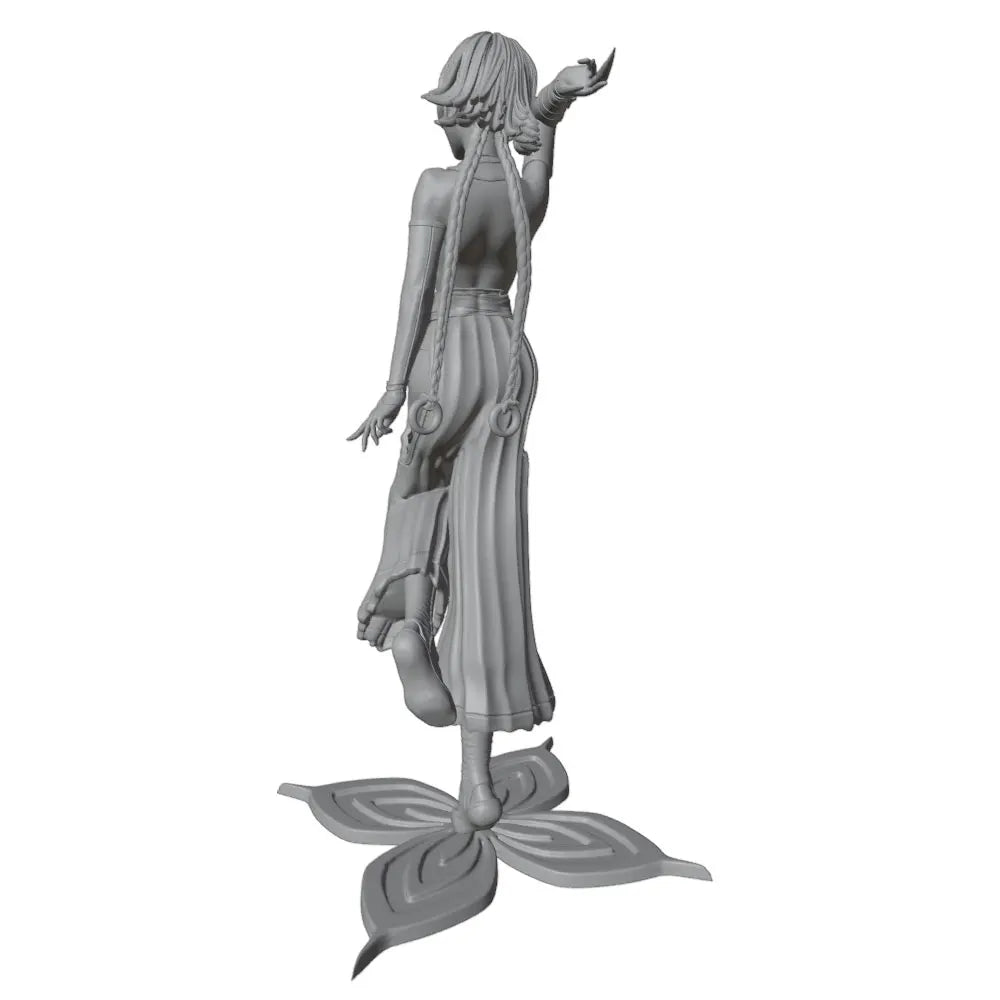 1/24 Woman in Flowing Pleated Gown, Resin Model Figure Kit, Anime Theme, Unassembled and Unpainted