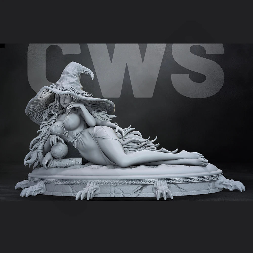 1/24 Fairy with Mushroom Hat, Resin Model Figure Kit, Fantasy Theme, Unassembled and Unpainted