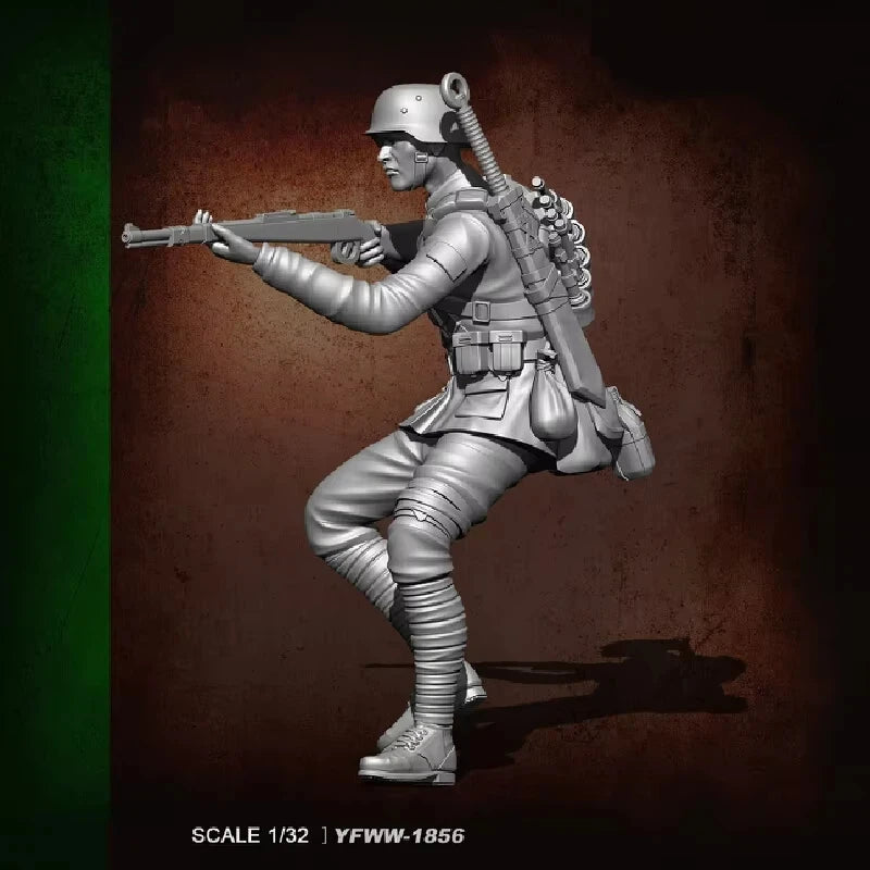 1/32 WWII Soldier, Resin Model Figure Kit, Unassembled and Unpainted