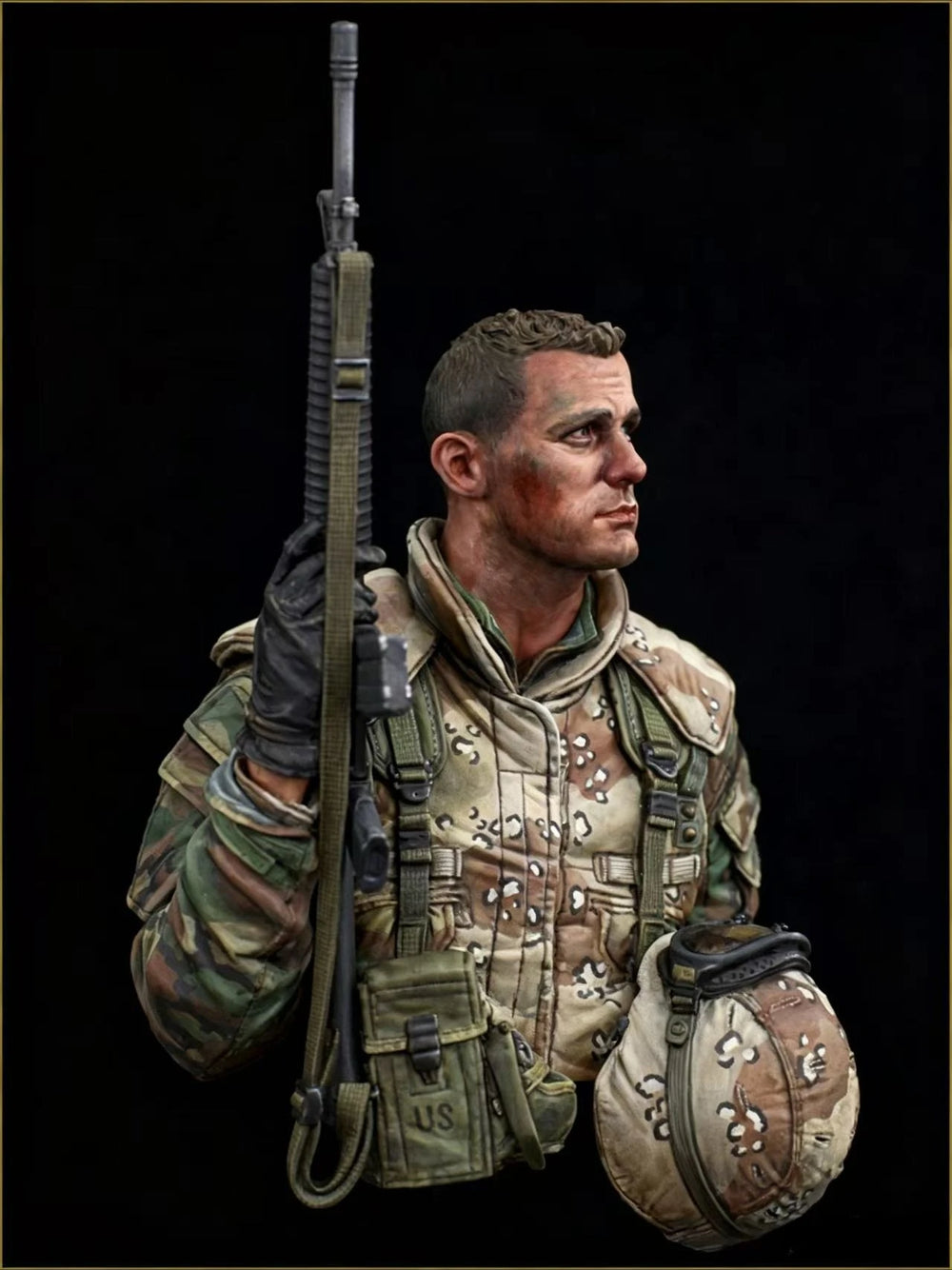 1/10 Modern US Marine, Resin Model Bust Kit, Unassembled and Unpainted
