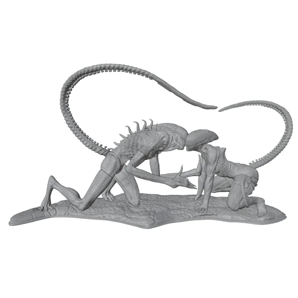 1/24 Alien Creature, 3 Figures, Resin Model Diorama Kit, Fantasy Theme, Unassembled and Unpainted