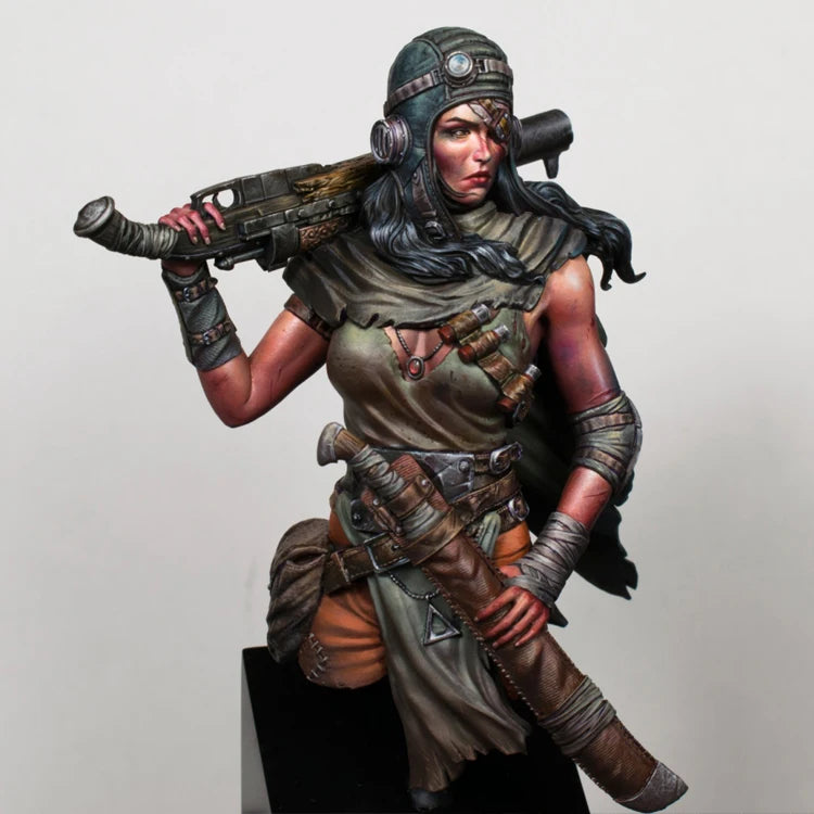 1/9 Modern Post-Apocalyptic Road Warrior, Resin Model Bust Kit, Unassembled and Unpainted