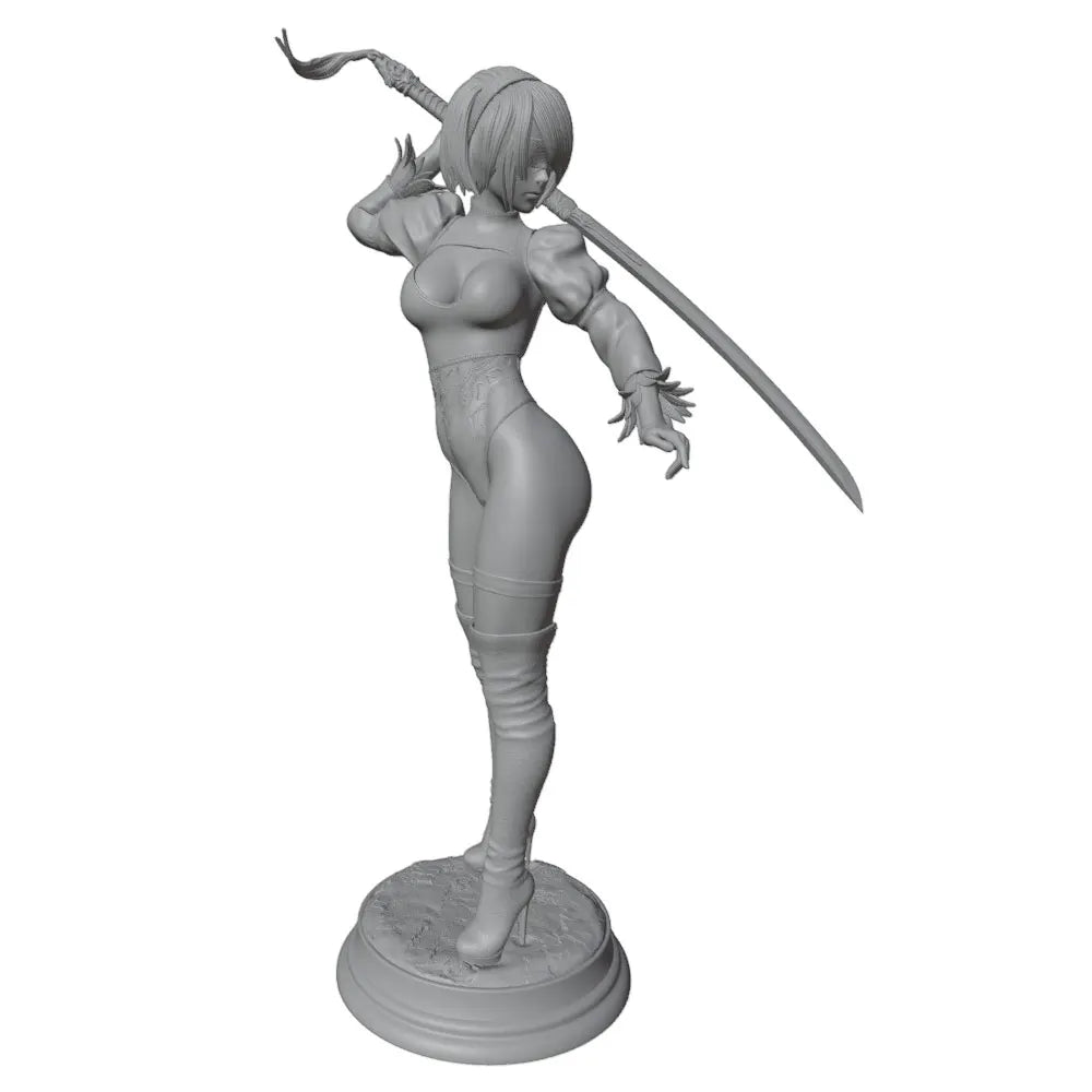 1/24 Sexy Fantasy Warrior Female, Resin Model Figure Kit, Unassembled and Unpainted