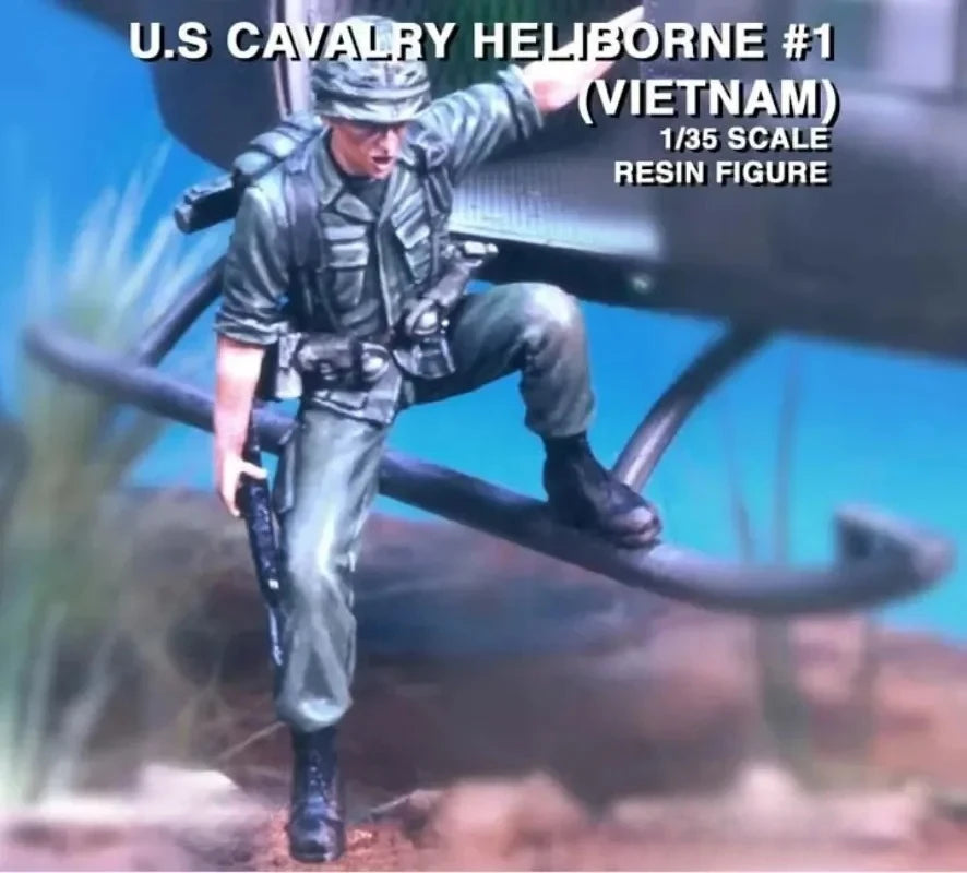 1/35 Vietnam War US Cavalry Heliborne, Resin Model Figure Kit, Unassembled and Unpainted