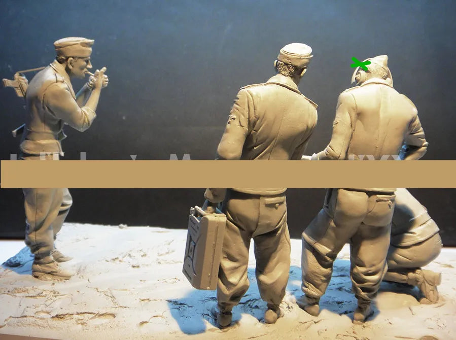 1/16 WWII Wehrmacht Soldiers, 9 Figures, Resin Model Figure Kit, Unassembled and Unpainted
