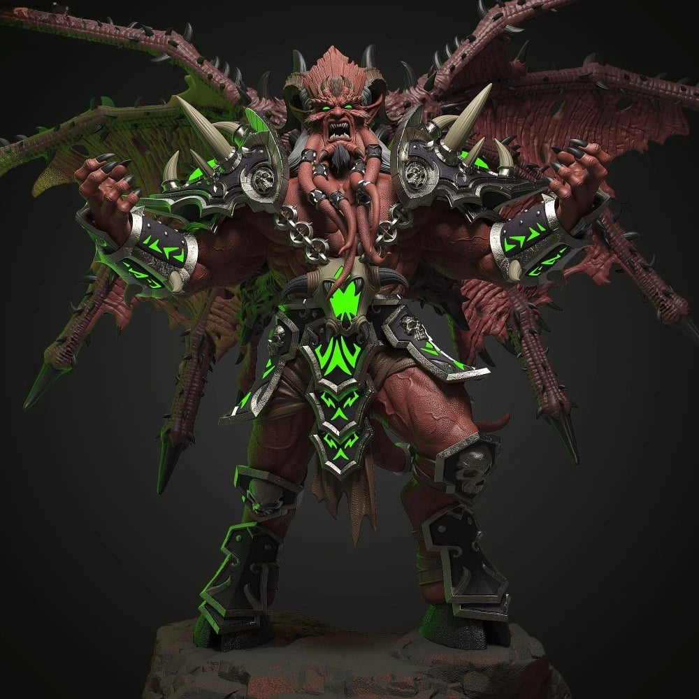 Grimdark Demon Warriors, 2 Figures, Resin Model Figure Kit, Fantasy Theme, Unassembled and Unpainted