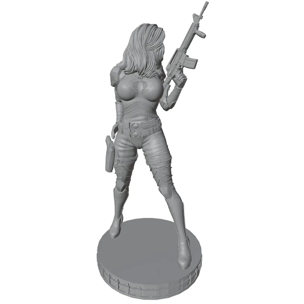 75mm Tactical Female Soldier, Resin Model Figure Kit, Unassembled and Unpainted