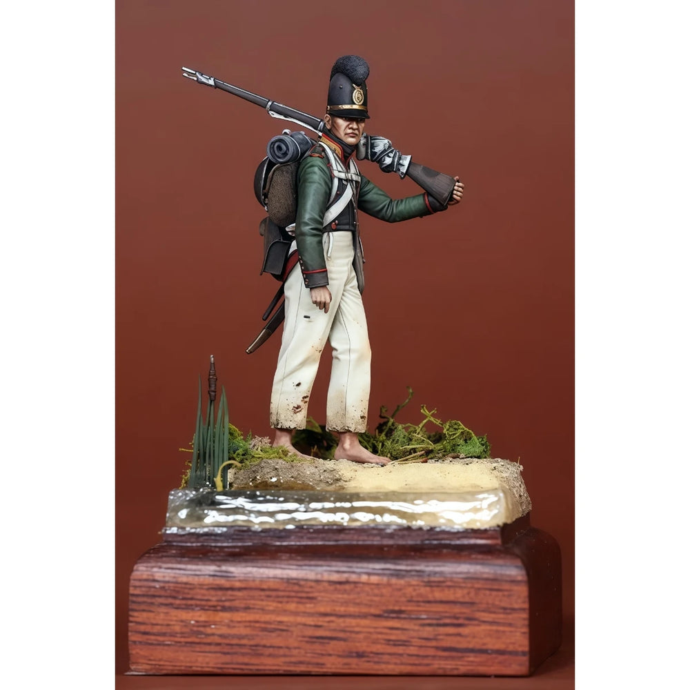 54mm Napoleonic Bavarian Infantry Soldier, Resin Model Figure Kit, Unassembled and Unpainted